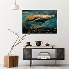 WHALE SONG SYMPHONY Selbstklebendes Horizontal-Poster