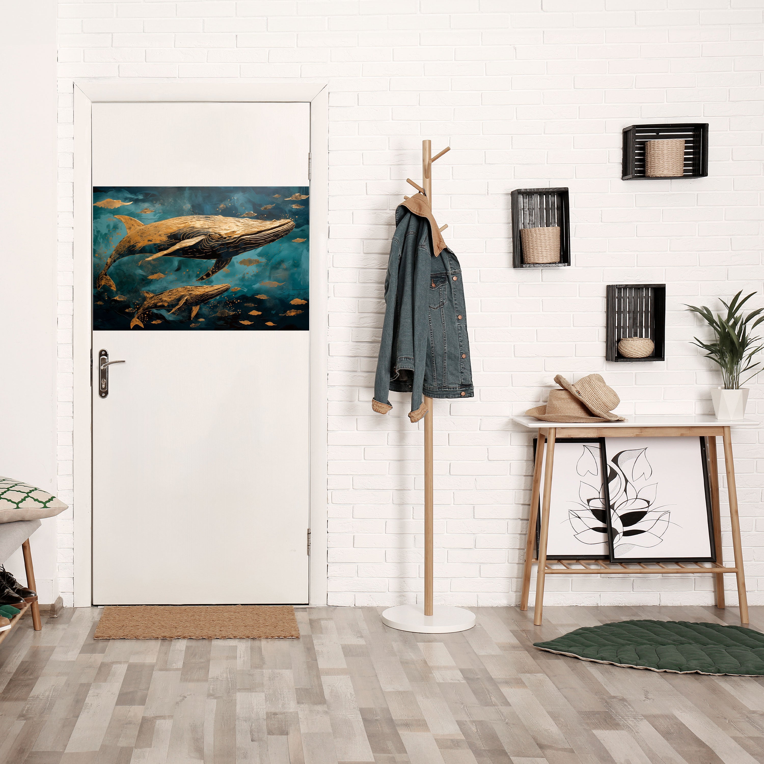 WHALE SONG SYMPHONY Peel and Stick Horizontal Poster