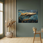 WHALE SONG SYMPHONY Selbstklebendes Horizontal-Poster