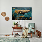 WHALE SONG SYMPHONY Selbstklebendes Horizontal-Poster