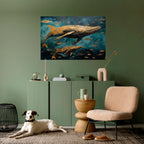 WHALE SONG SYMPHONY Selbstklebendes Horizontal-Poster