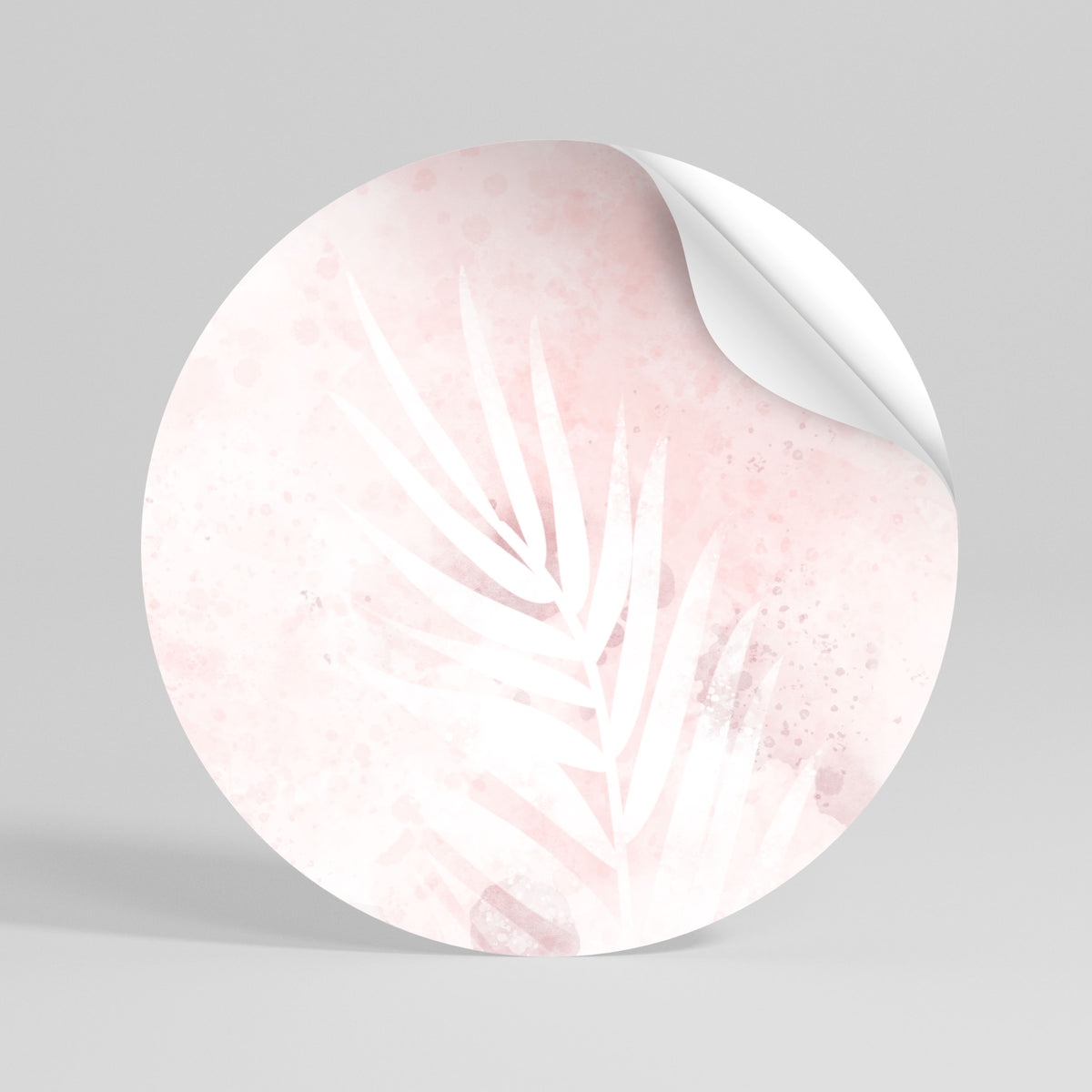 FLORA IN BLUSH Runder Wandsticker zum Abziehen und Aufkleben
