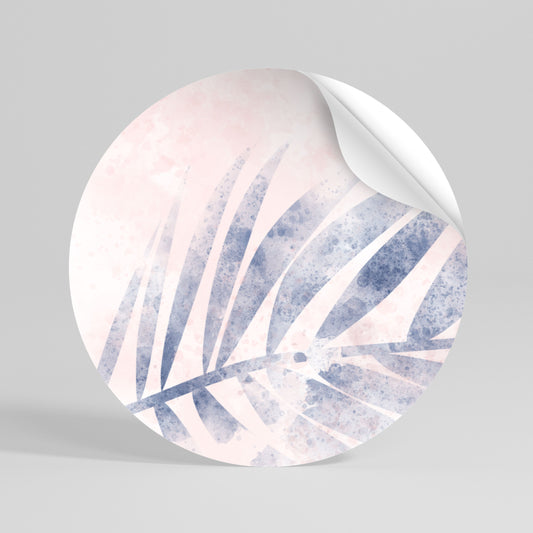 FLORAL MIST ELEGANCE Runder Wandsticker zum Abziehen und Aufkleben