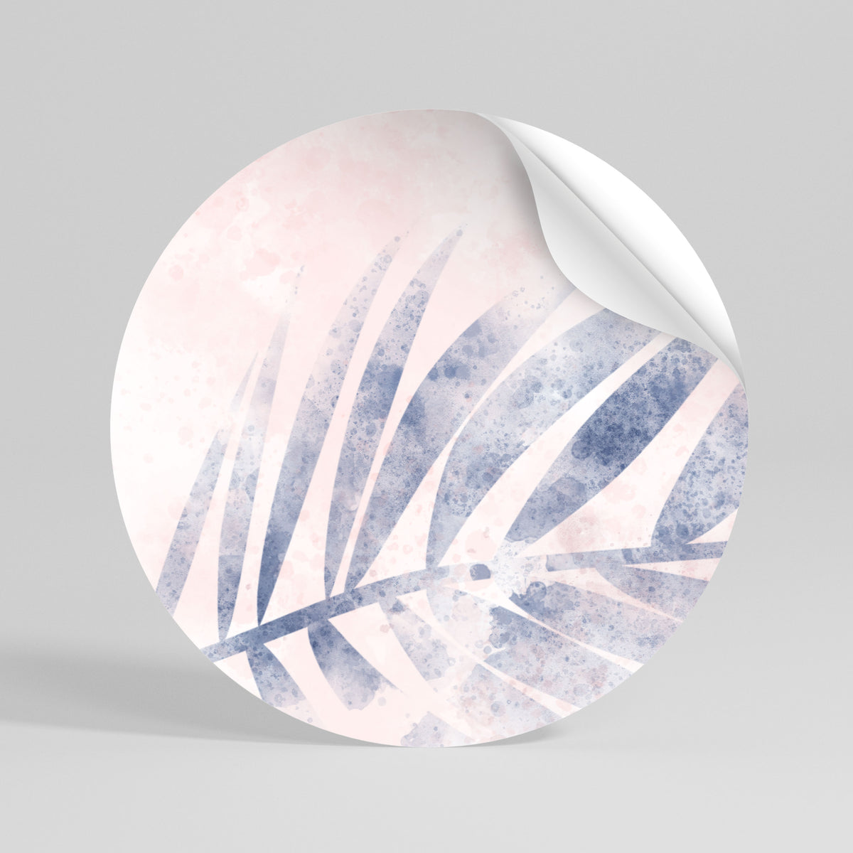 FLORAL MIST ELEGANCE Runder Wandsticker zum Abziehen und Aufkleben