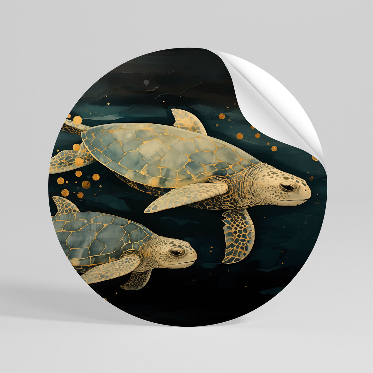 SERENE JOURNEY Runder Wandsticker zum Abziehen und Aufkleben