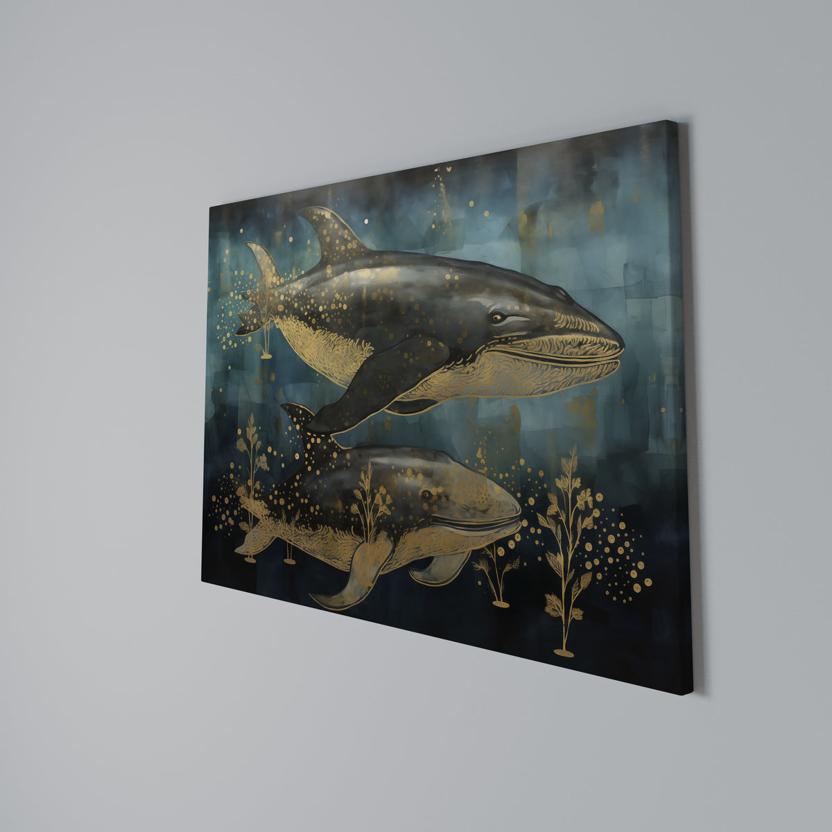 AQUATIC ELEGANCE Horizontal Canvas Print