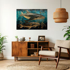 AQUATIC ELEGANCE Selbstklebendes Horizontal-Poster