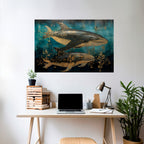 AQUATIC ELEGANCE Selbstklebendes Horizontal-Poster