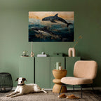 GOLDEN WAVES Selbstklebendes Horizontal-Poster