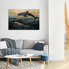 GOLDEN WAVES Selbstklebendes Horizontal-Poster