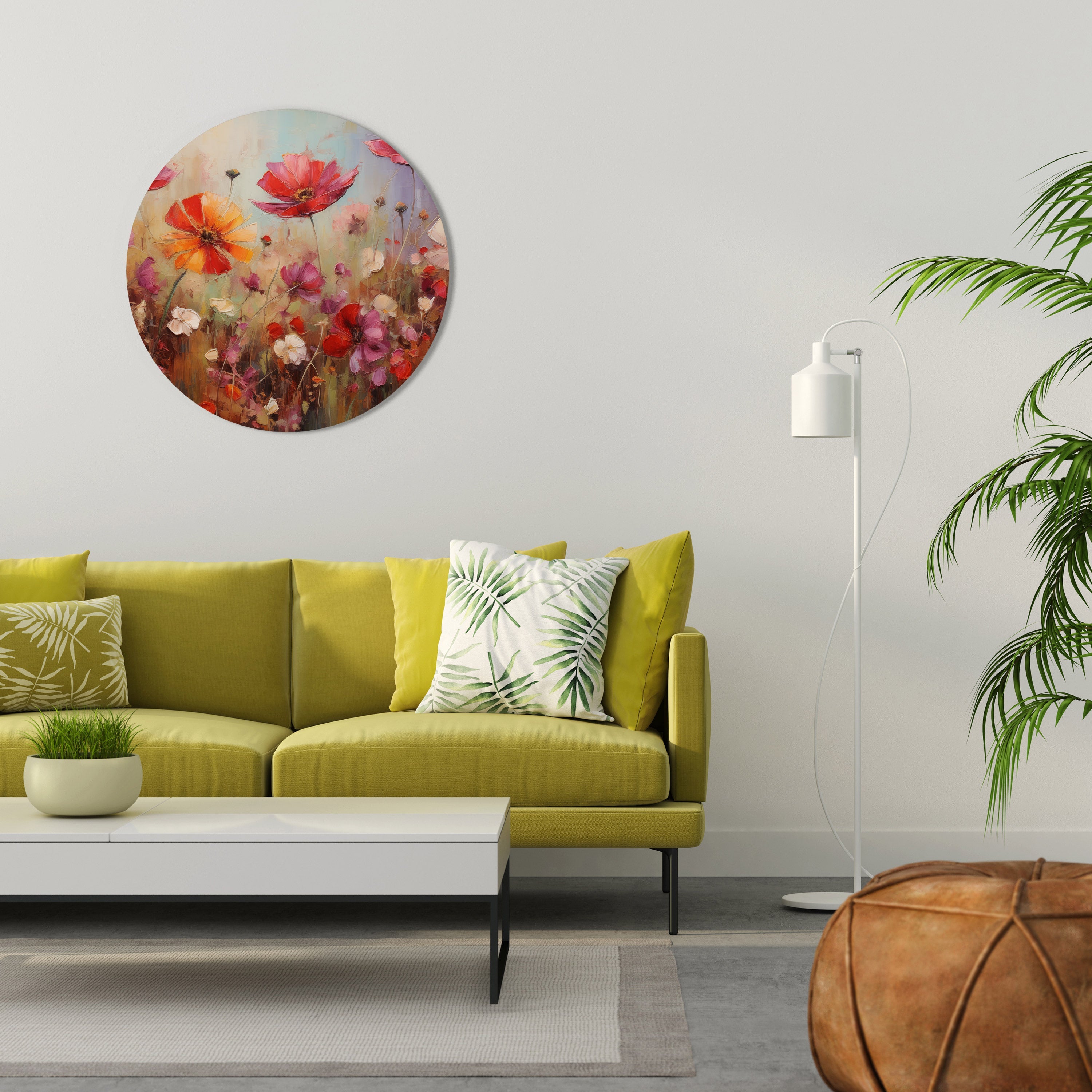 GARDEN DAYDREAM Runde Wandkunst