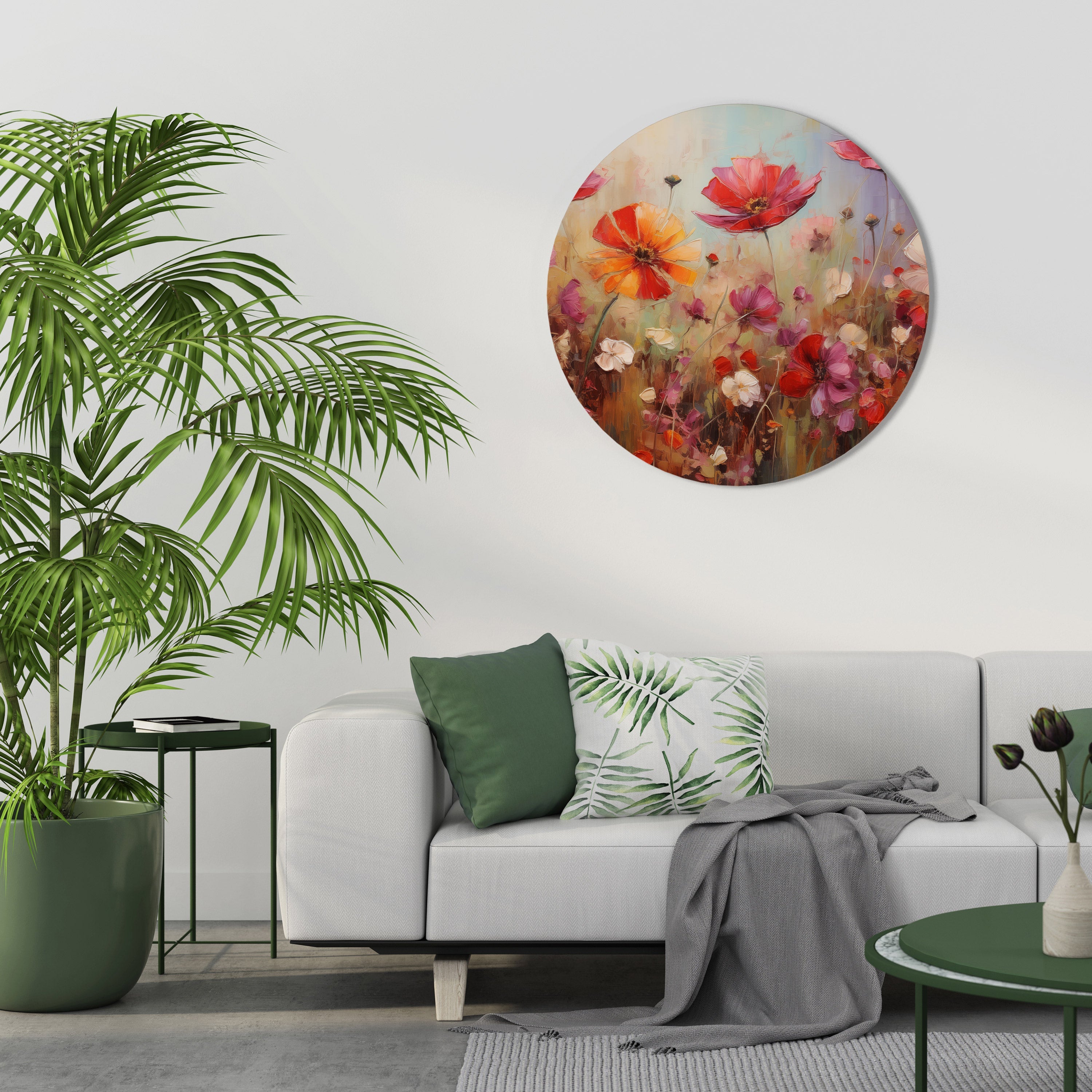 GARDEN DAYDREAM Runde Wandkunst