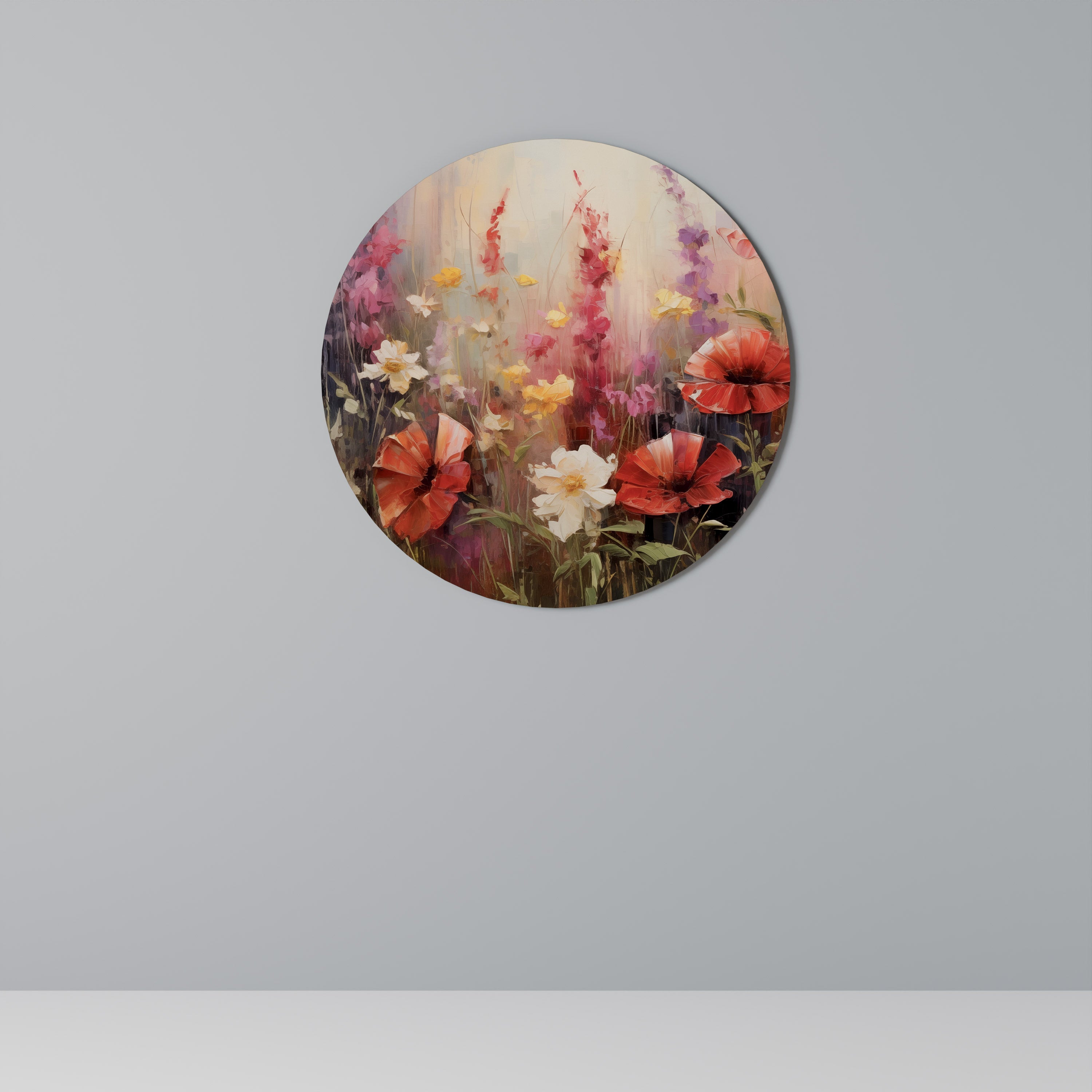 VIBRANT BLOOM SYMPHONY Runde Wandkunst
