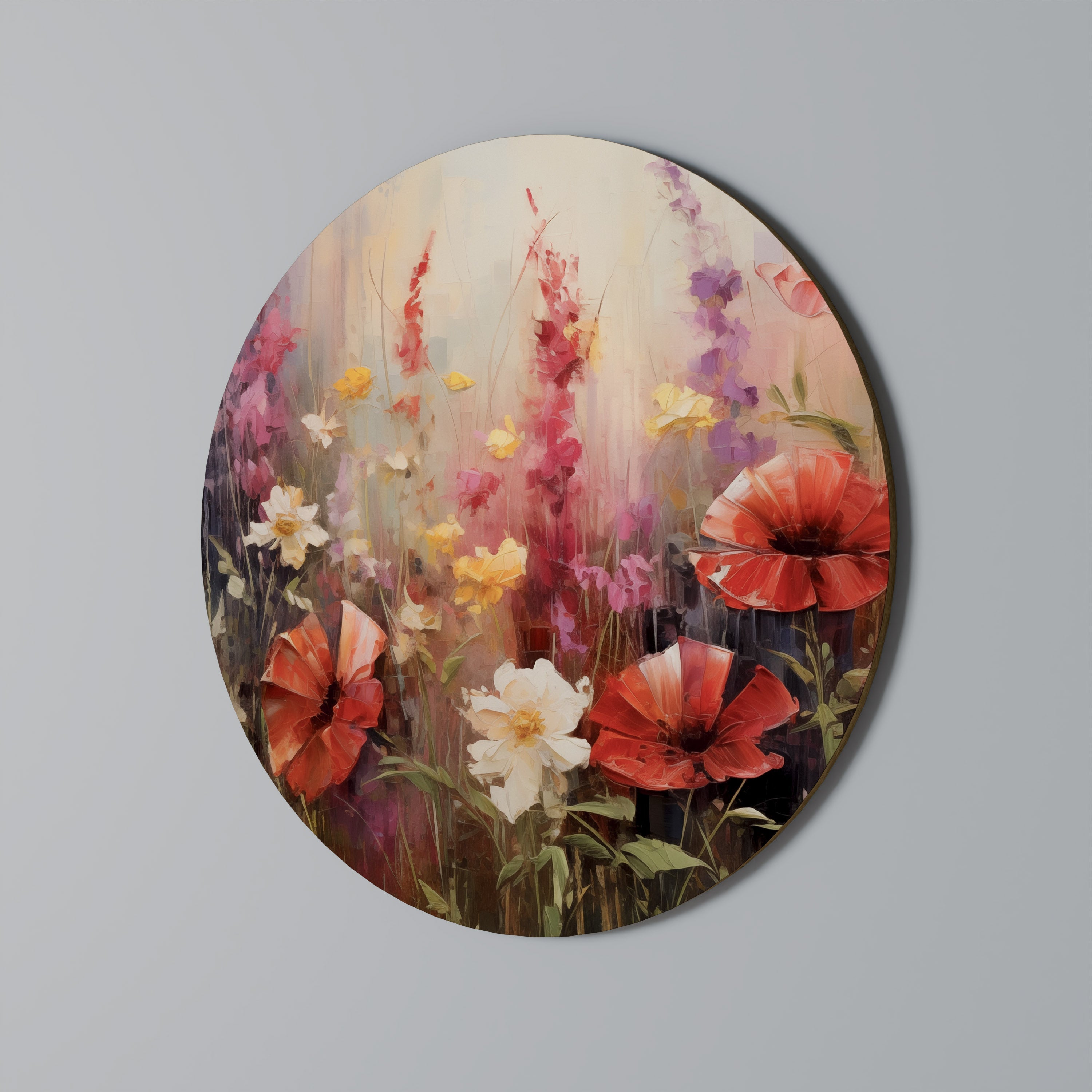VIBRANT BLOOM SYMPHONY Runde Wandkunst