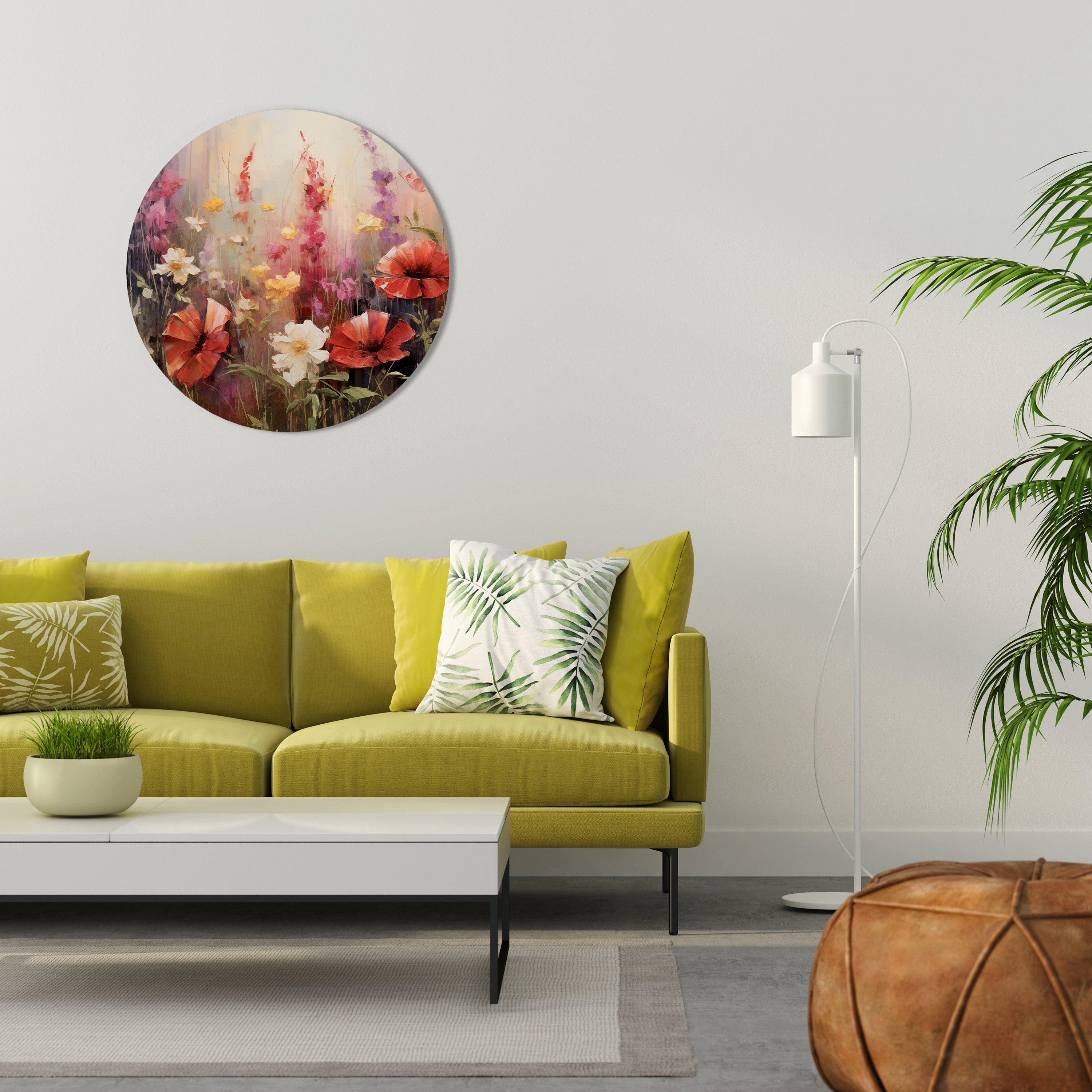 VIBRANT BLOOM SYMPHONY Runde Wandkunst