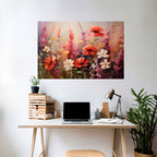 VIBRANT BLOOM SYMPHONY Selbstklebendes Horizontal-Poster