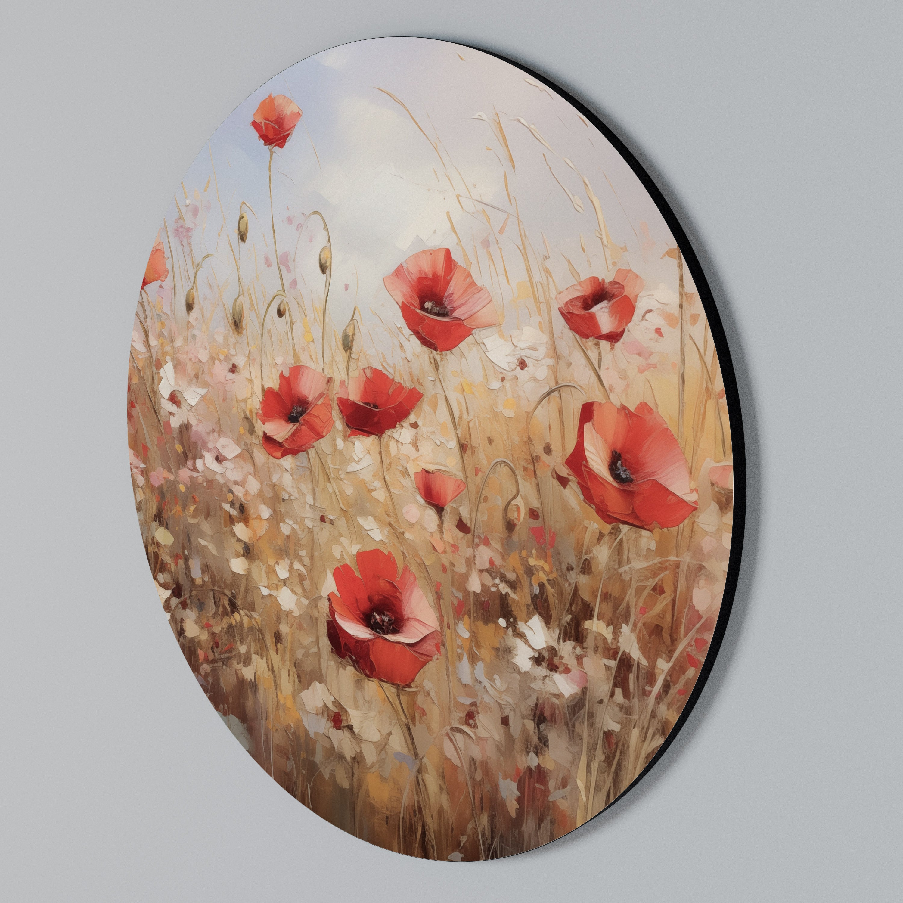 POPPY DREAMSCAPE Rundes Wandbild