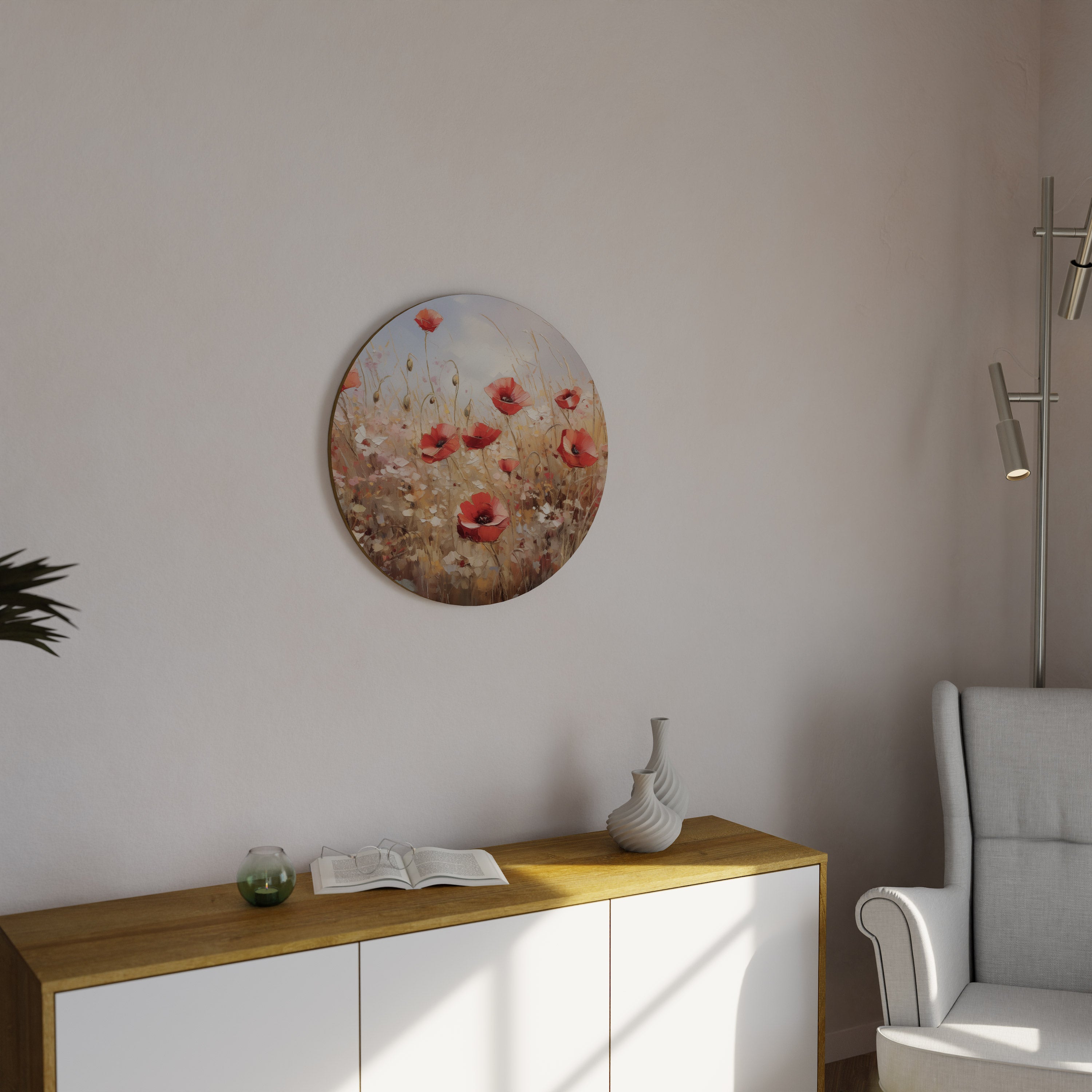 Runde Wandkunst „POMPY DREAMSCAPE“