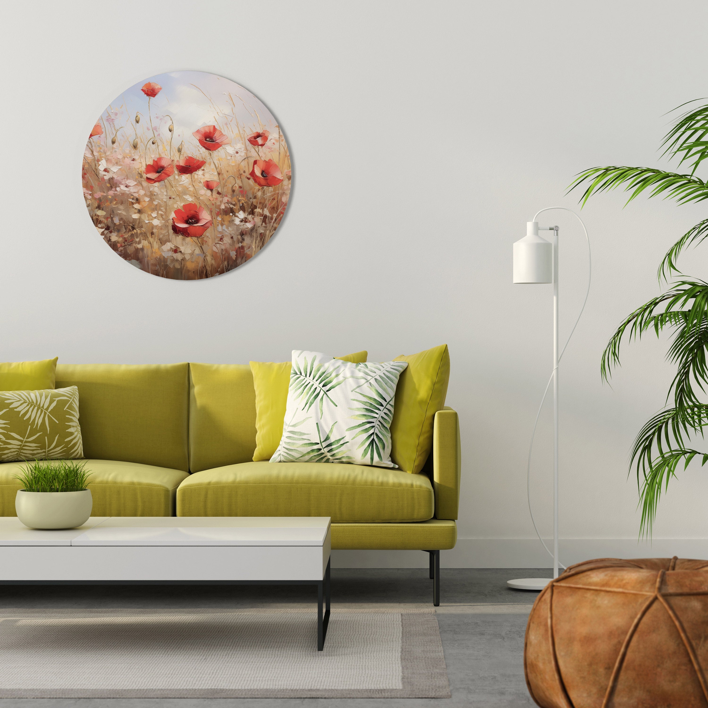 Runde Wandkunst „POMPY DREAMSCAPE“