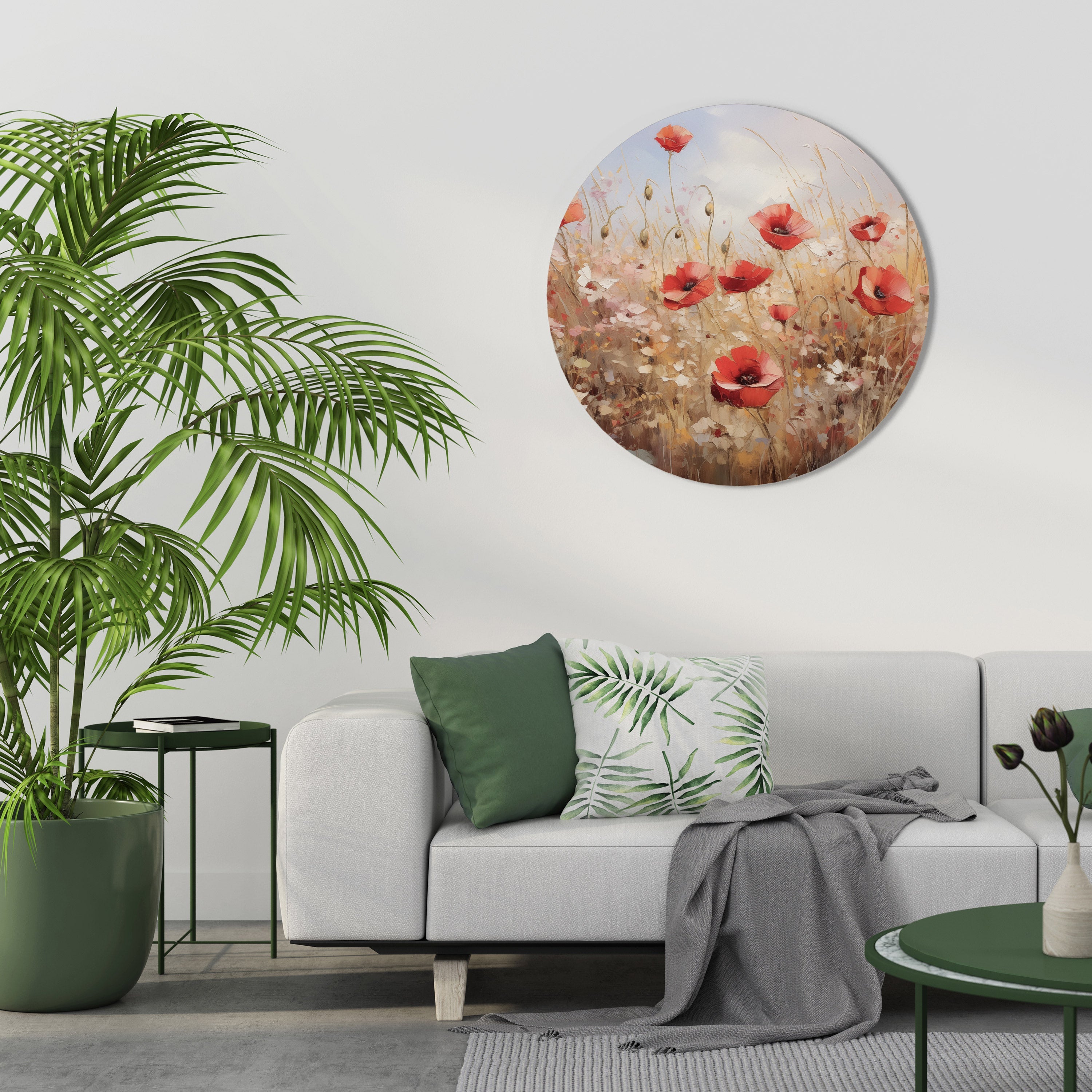 Runde Wandkunst „POMPY DREAMSCAPE“