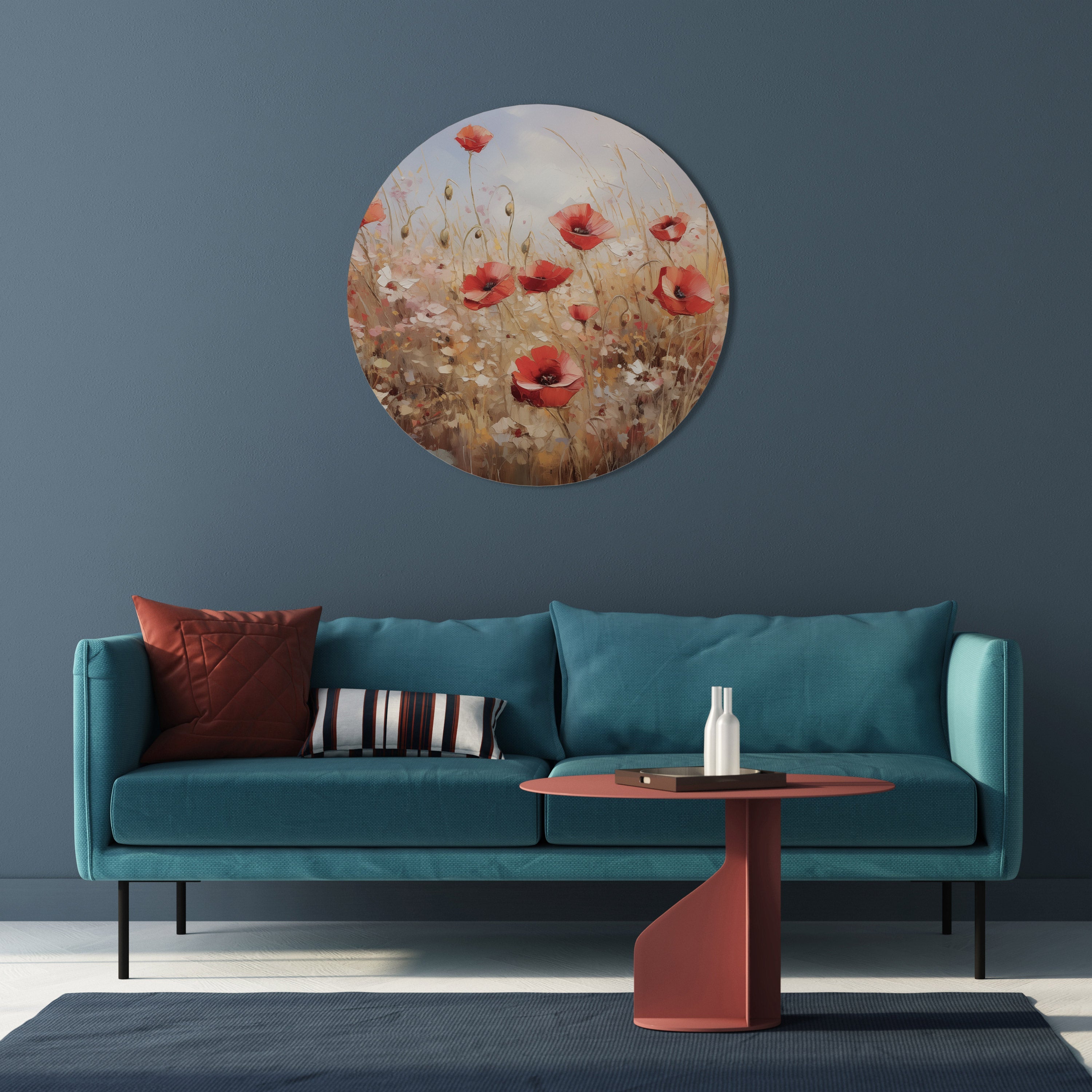 Runde Wandkunst „POMPY DREAMSCAPE“