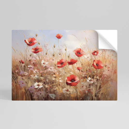 POPPY DREAMSCAPE Selbstklebendes Horizontal-Poster