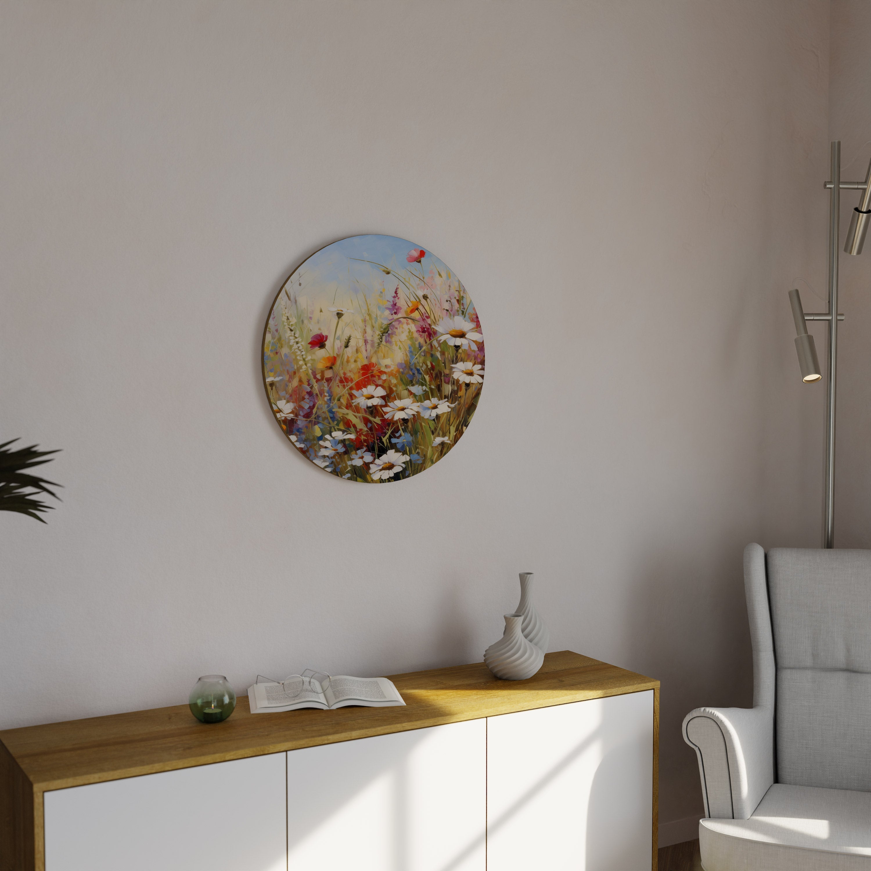 DAISY DAYDREAMS Runde Wandkunst