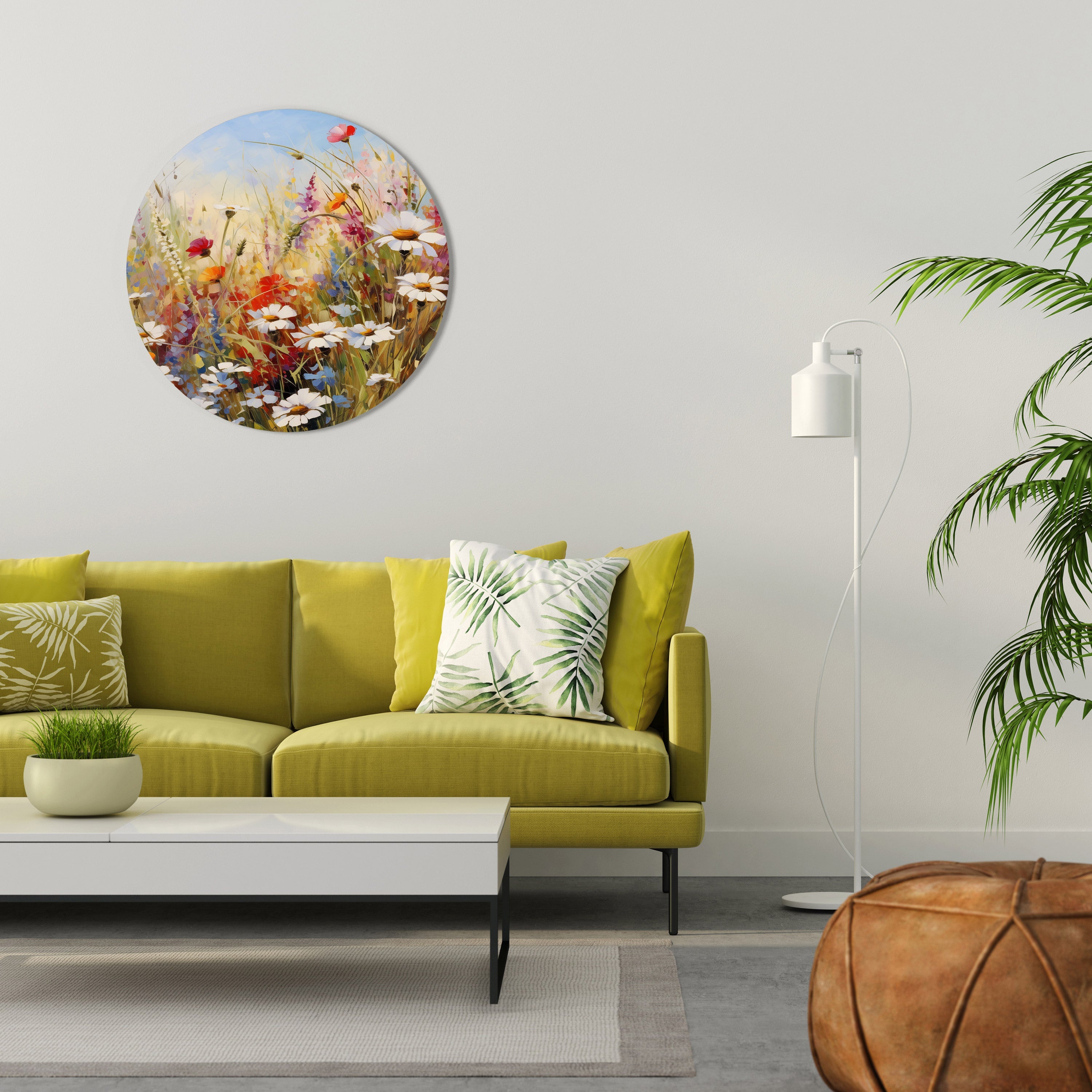 DAISY DAYDREAMS Runde Wandkunst