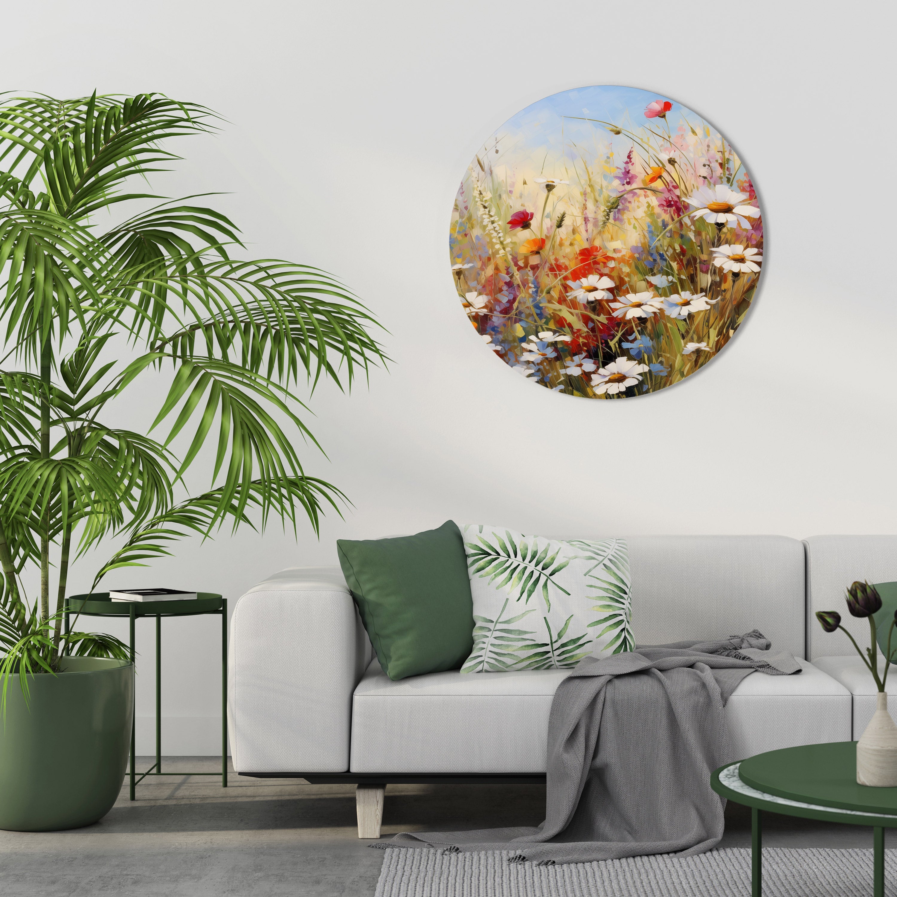 DAISY DAYDREAMS Runde Wandkunst