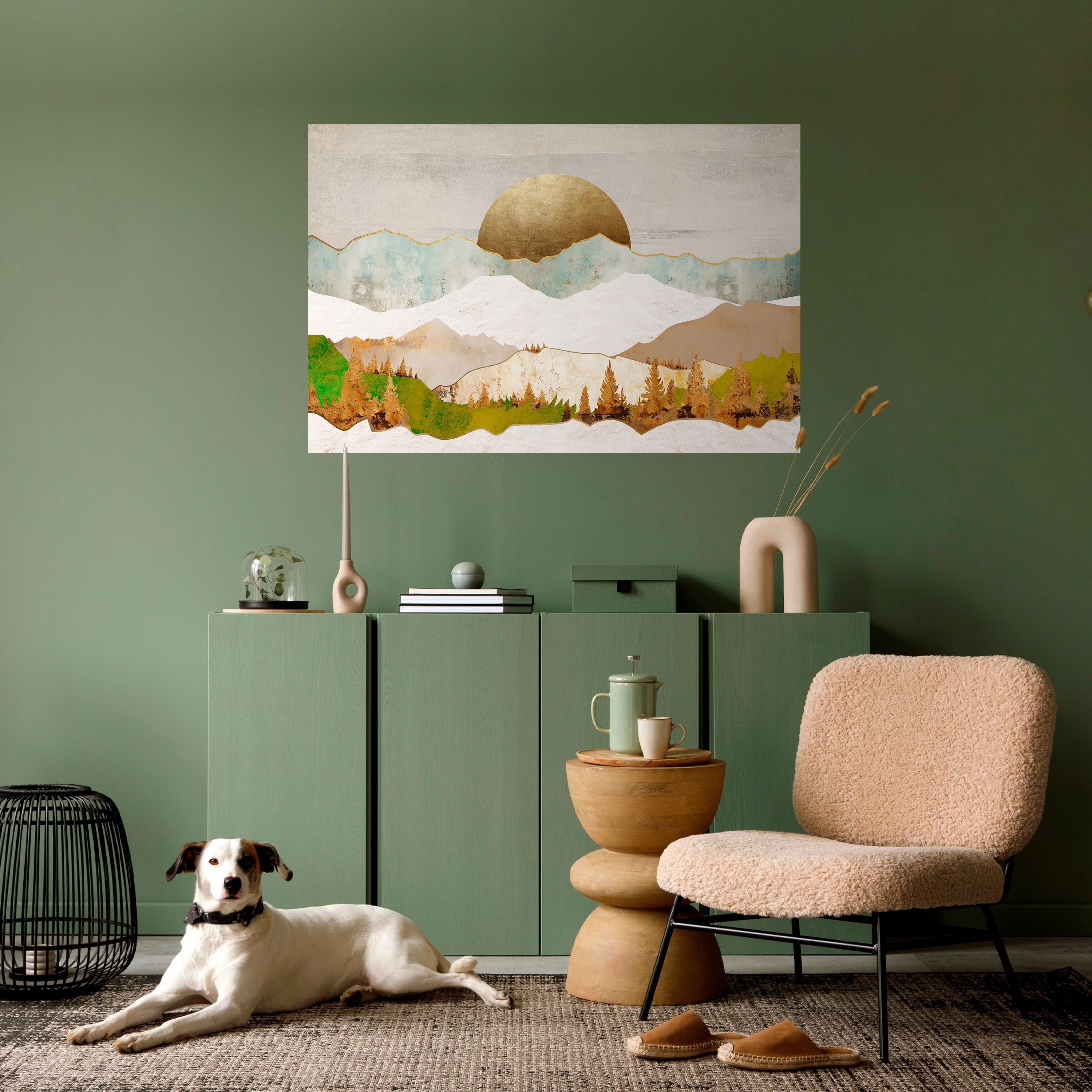 GOLDEN WINTER Peel and Stick Horizontal Poster