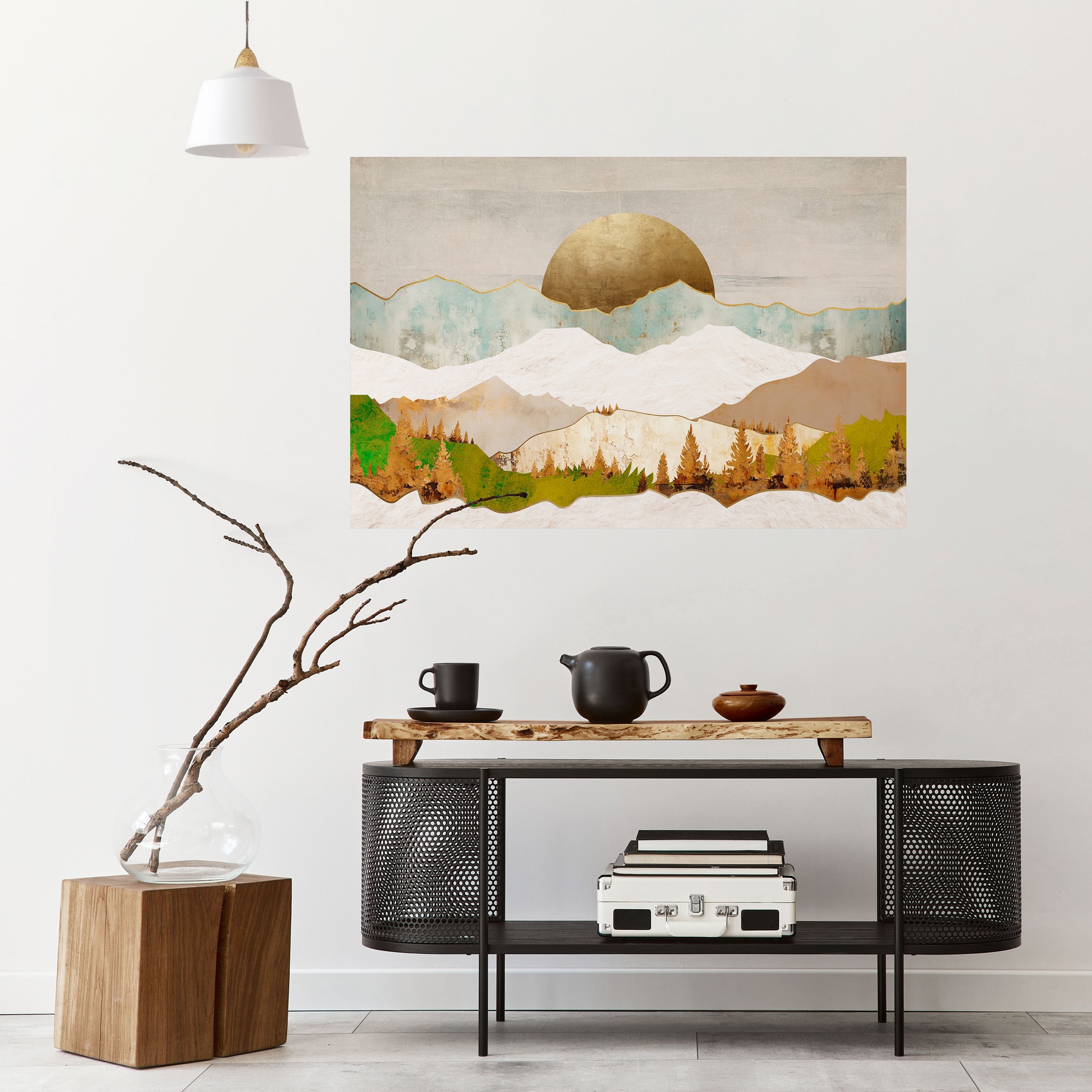 GOLDEN WINTER Peel and Stick Horizontal Poster