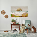 GOLDEN WINTER Selbstklebendes Horizontal-Poster