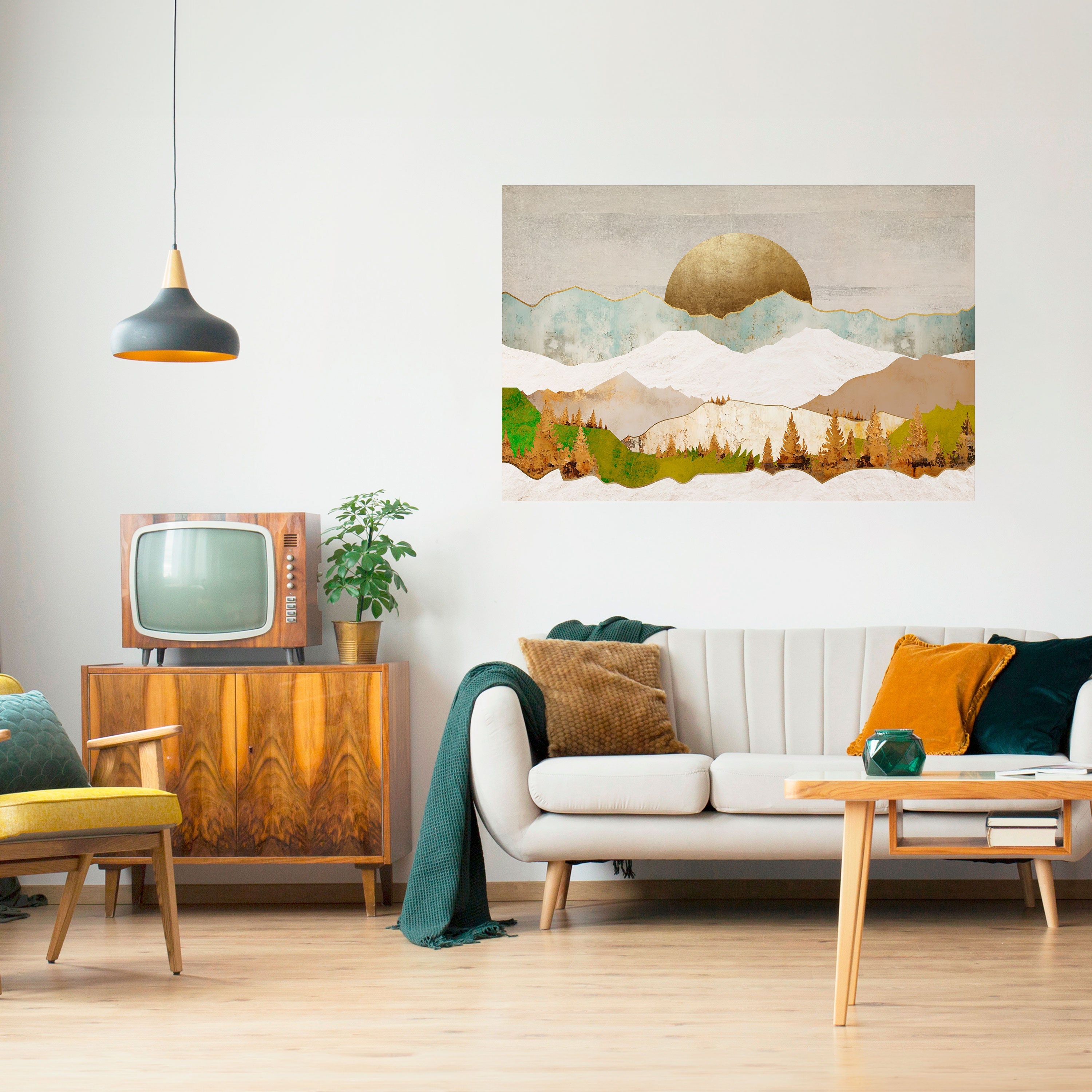 GOLDEN WINTER Peel and Stick Horizontal Poster