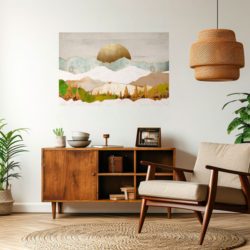 GOLDEN WINTER Peel and Stick Horizontal Poster