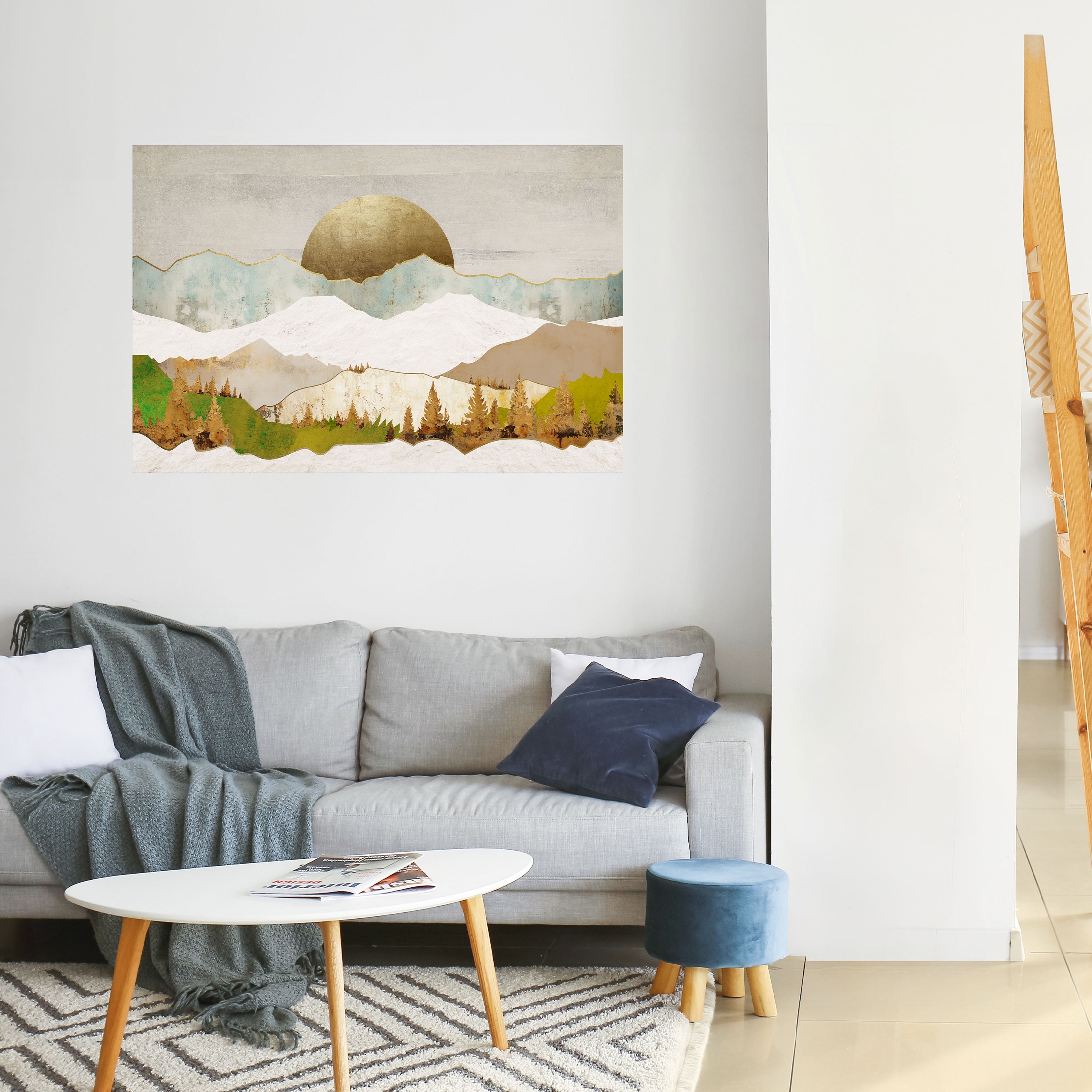 GOLDEN WINTER Peel and Stick Horizontal Poster