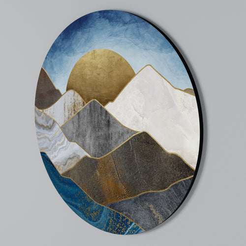 SHEEN OF PEAKS Rundes Wandbild