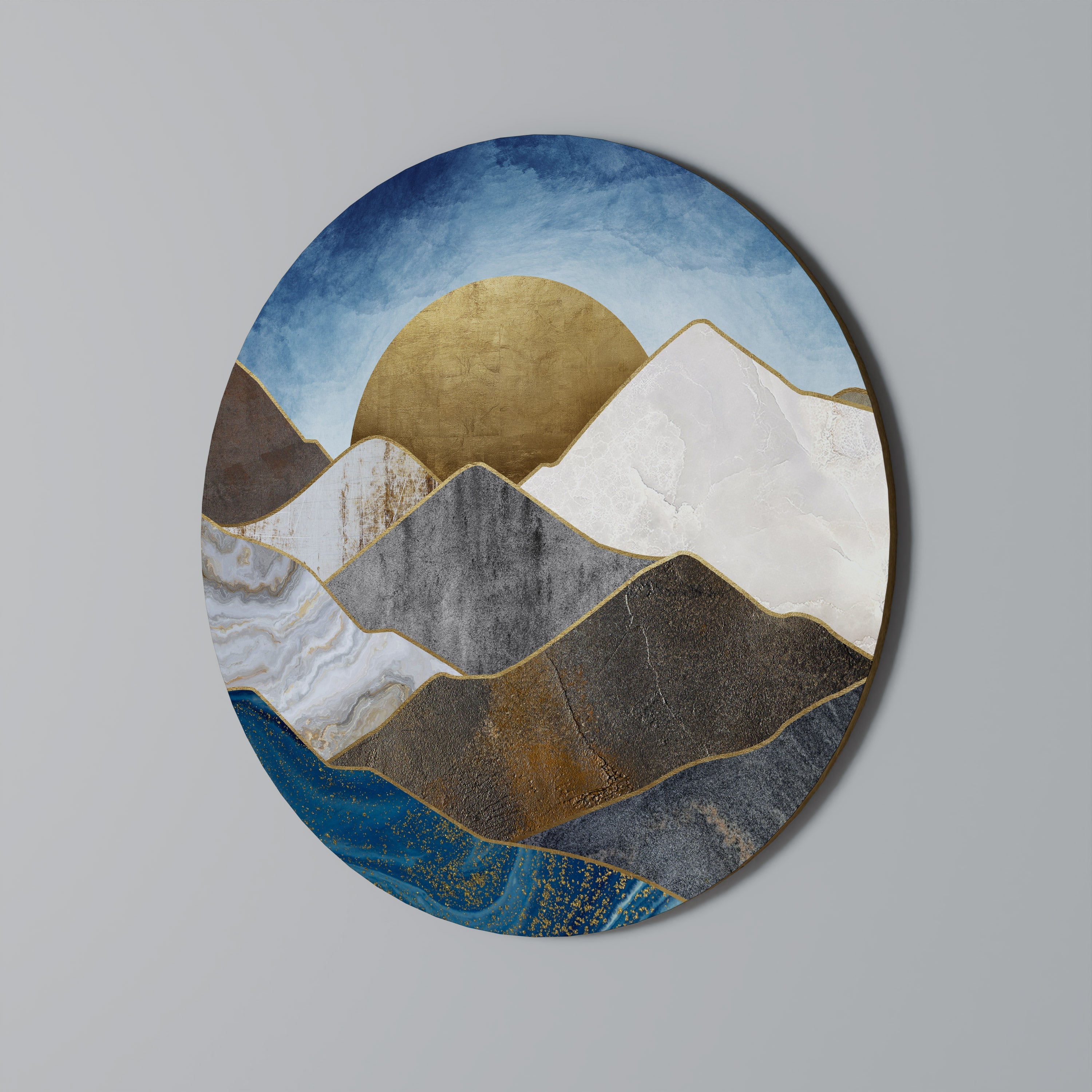 Runde Wandkunst „SHEEN OF PEAKS“