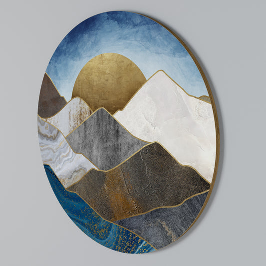 SHEEN OF PEAKS Rundes Wandbild