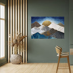 SHEEN OF PEAKS Selbstklebendes Horizontal-Poster