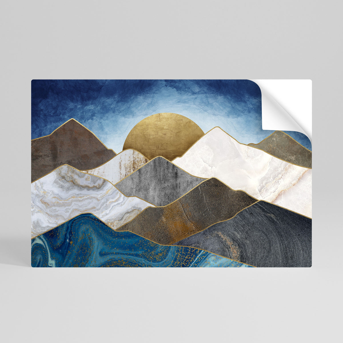 SHEEN OF PEAKS Selbstklebendes Horizontal-Poster