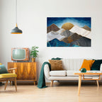 SHEEN OF PEAKS Selbstklebendes Horizontal-Poster