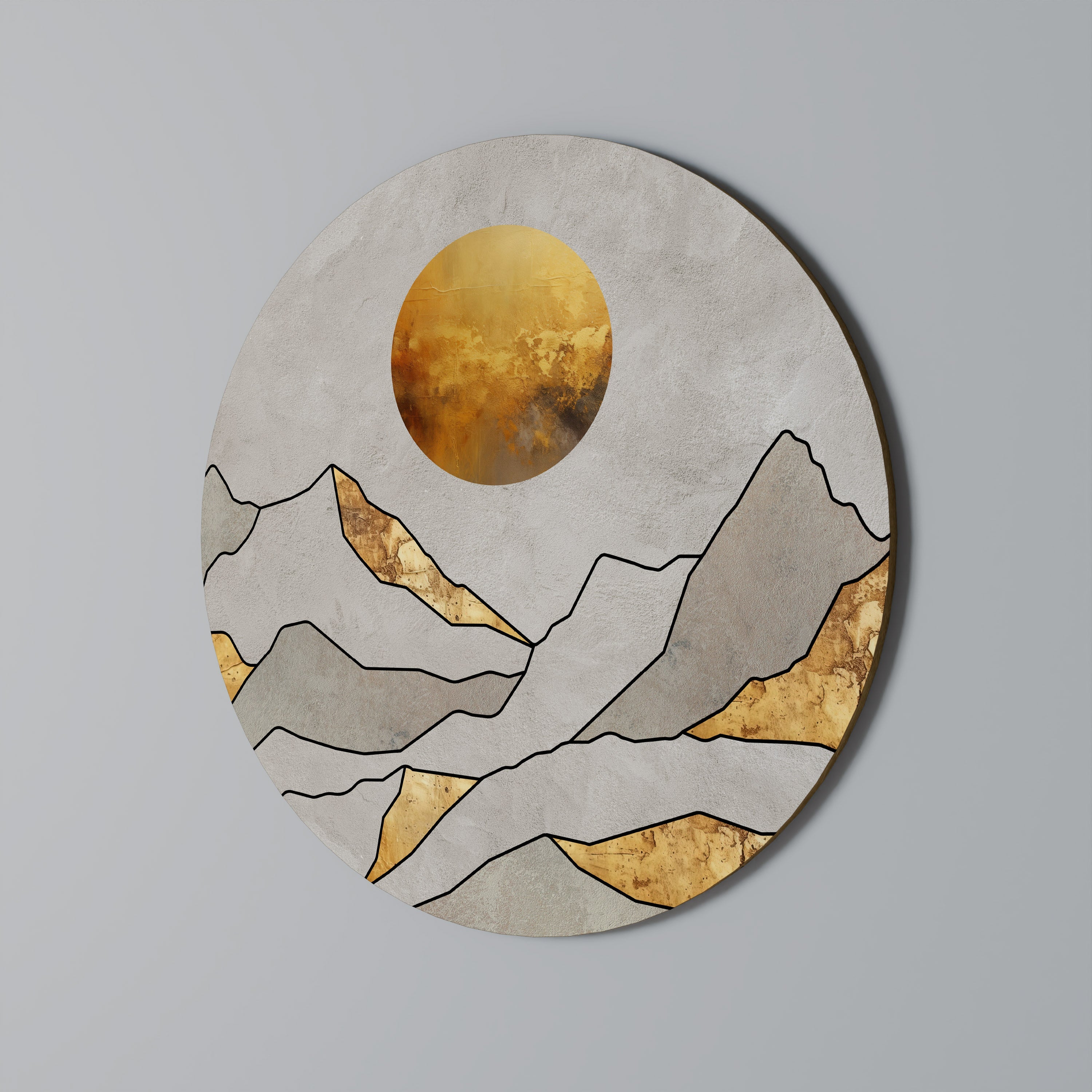 SUNNY BLAZE Runde Wandkunst
