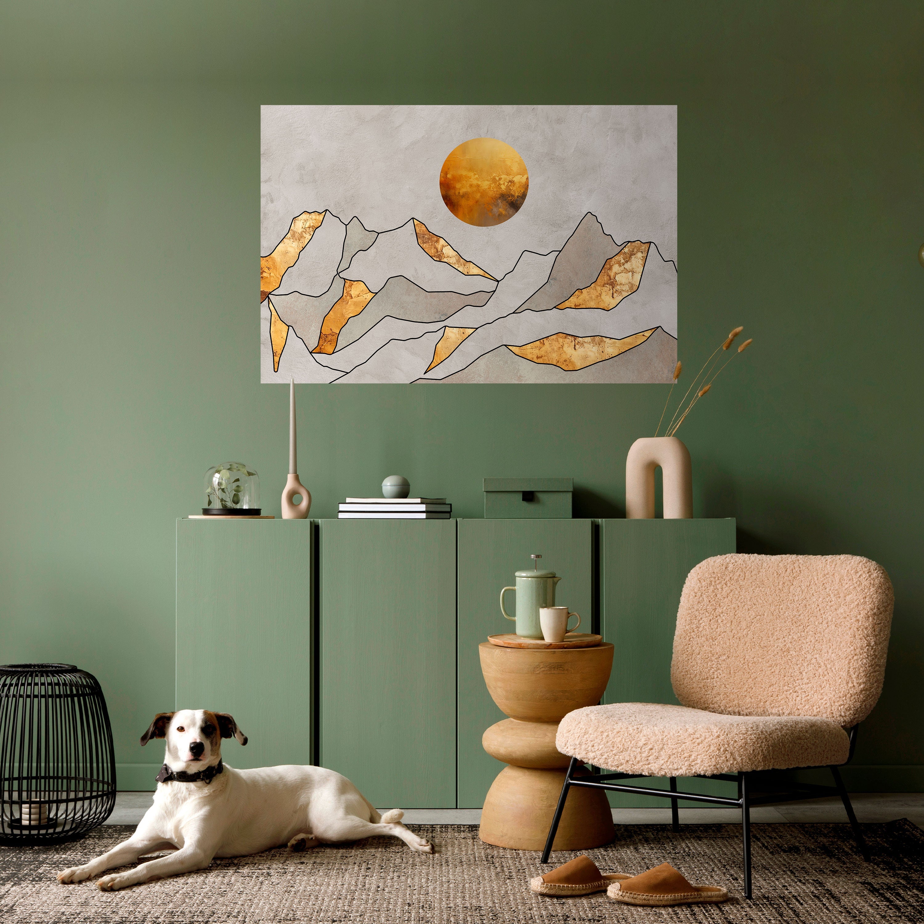 SUNNY BLAZE Peel and Stick Horizontal Poster