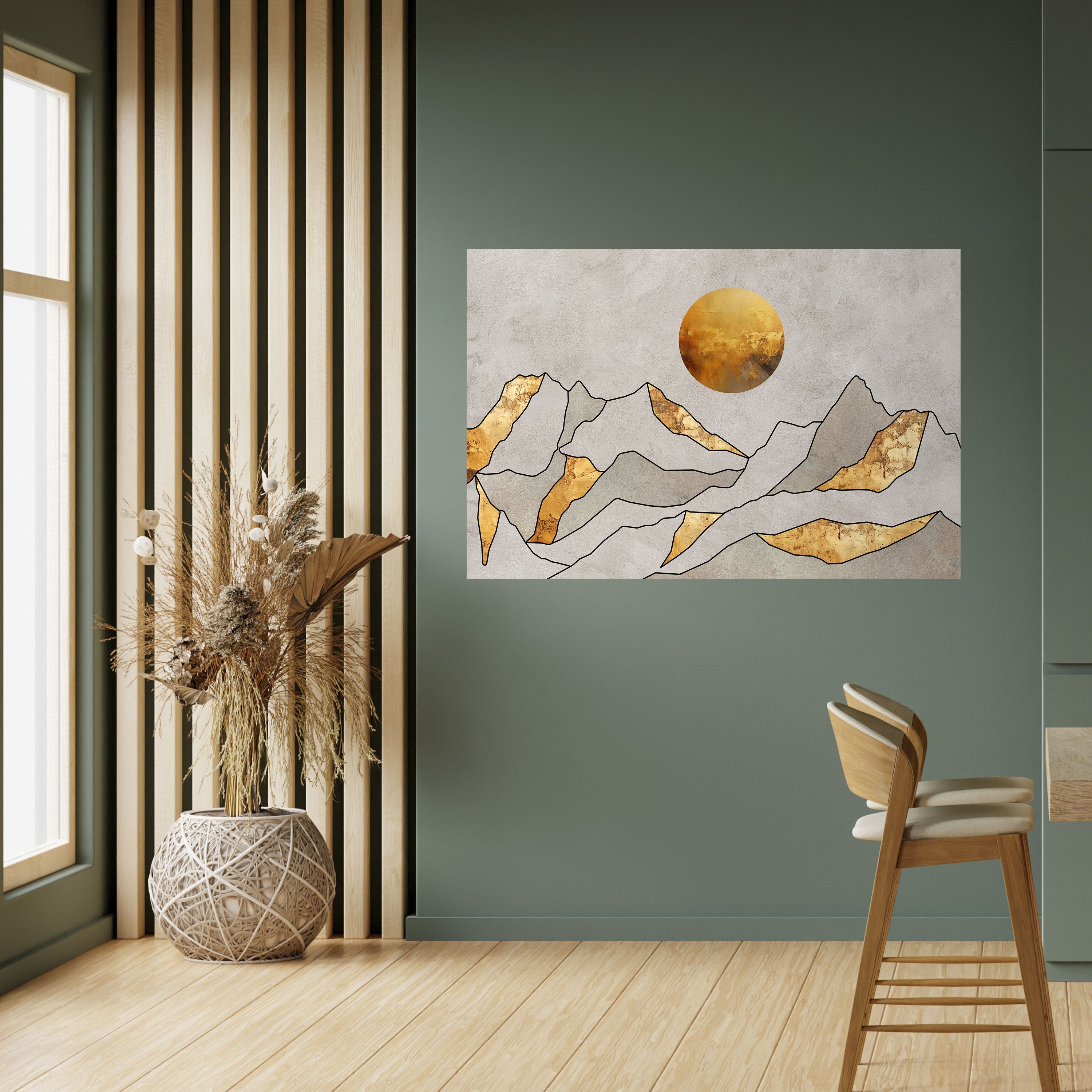 SUNNY BLAZE Peel and Stick Horizontal Poster