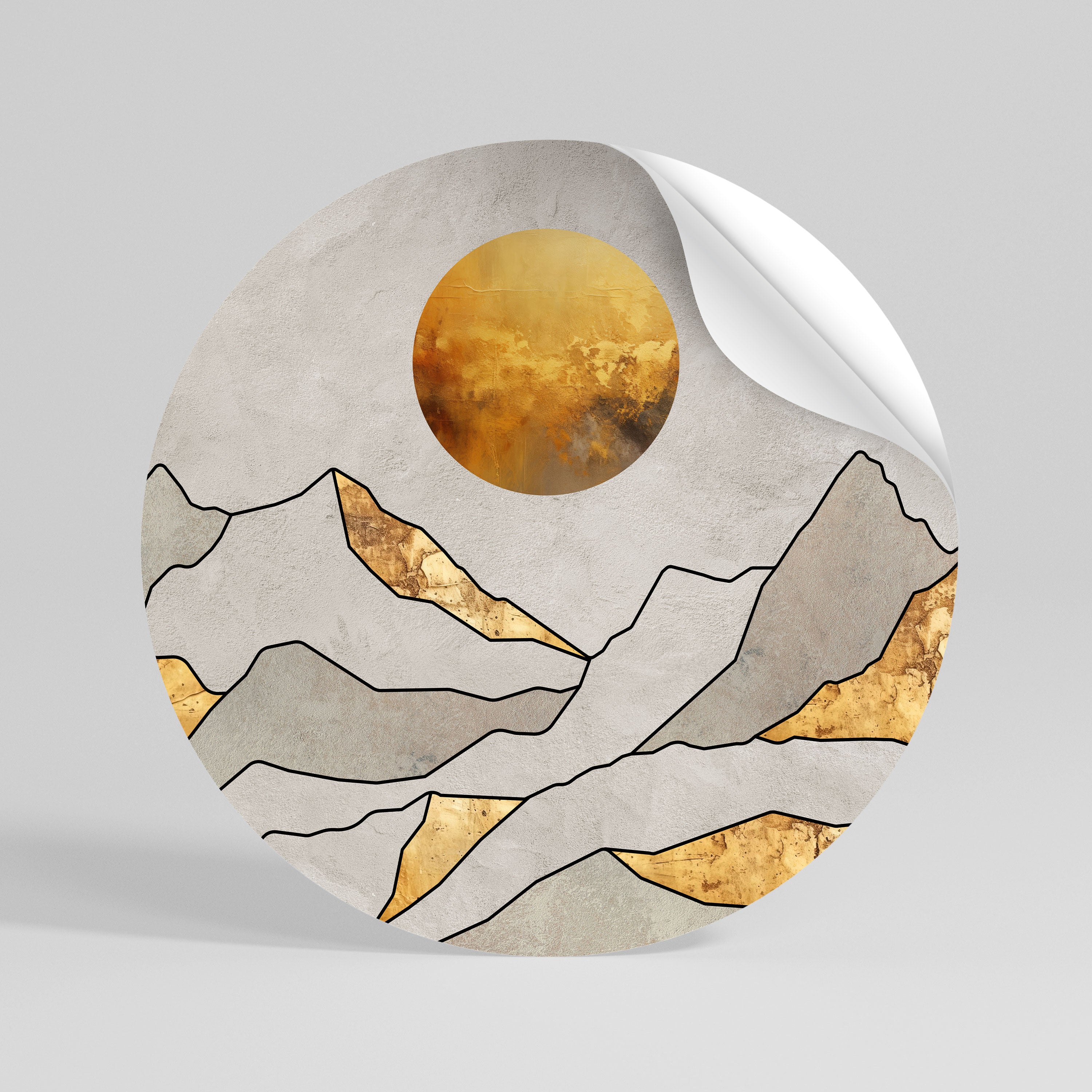 SUNNY BLAZE Peel and Stick Round Sticker