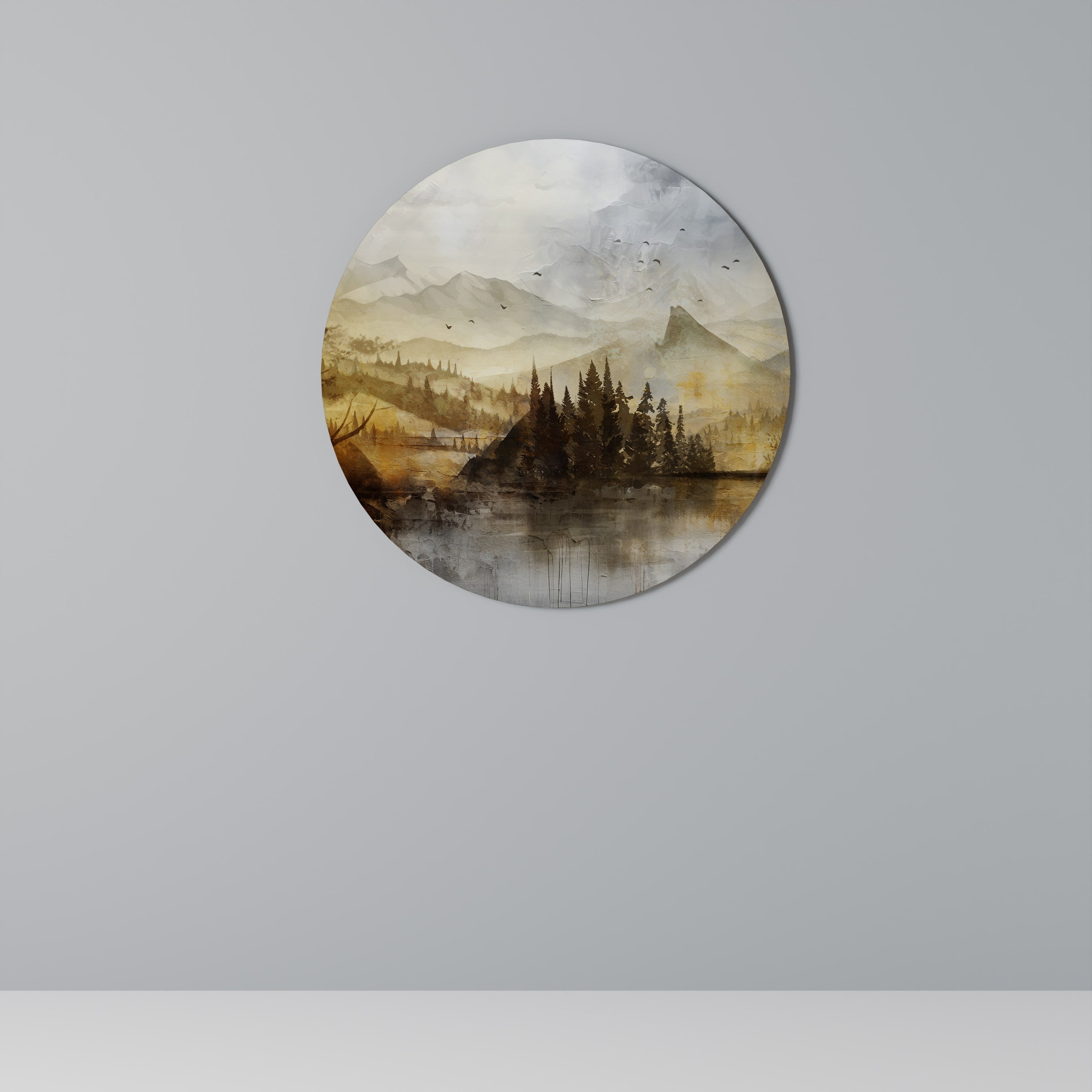 AUTUMN AURA Runde Wandkunst