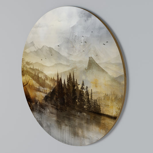 AUTUMN AURA Rundes Wandbild