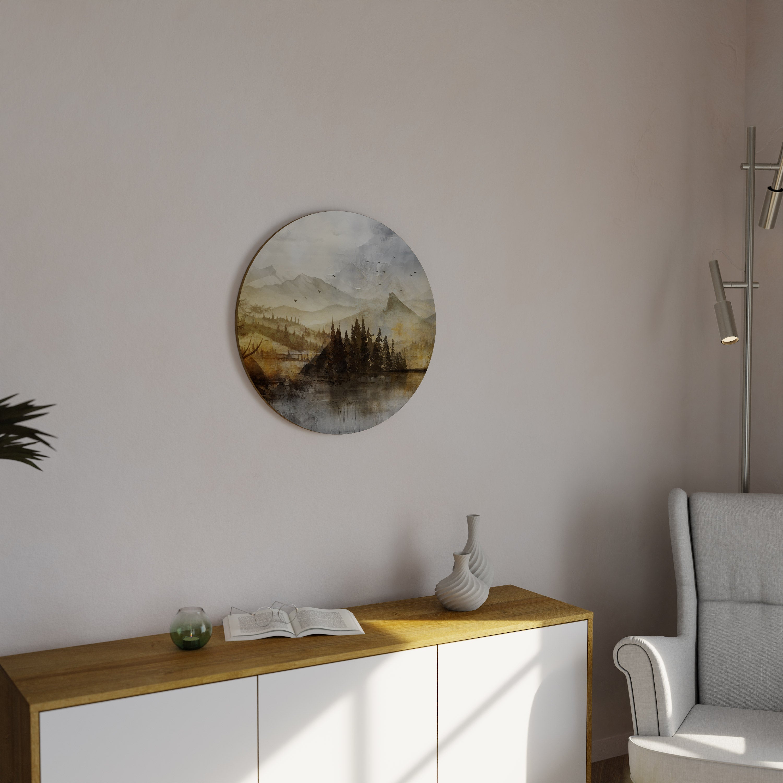 AUTUMN AURA Runde Wandkunst