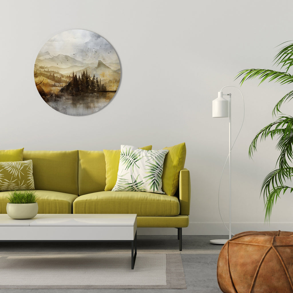 AUTUMN AURA Runde Wandkunst