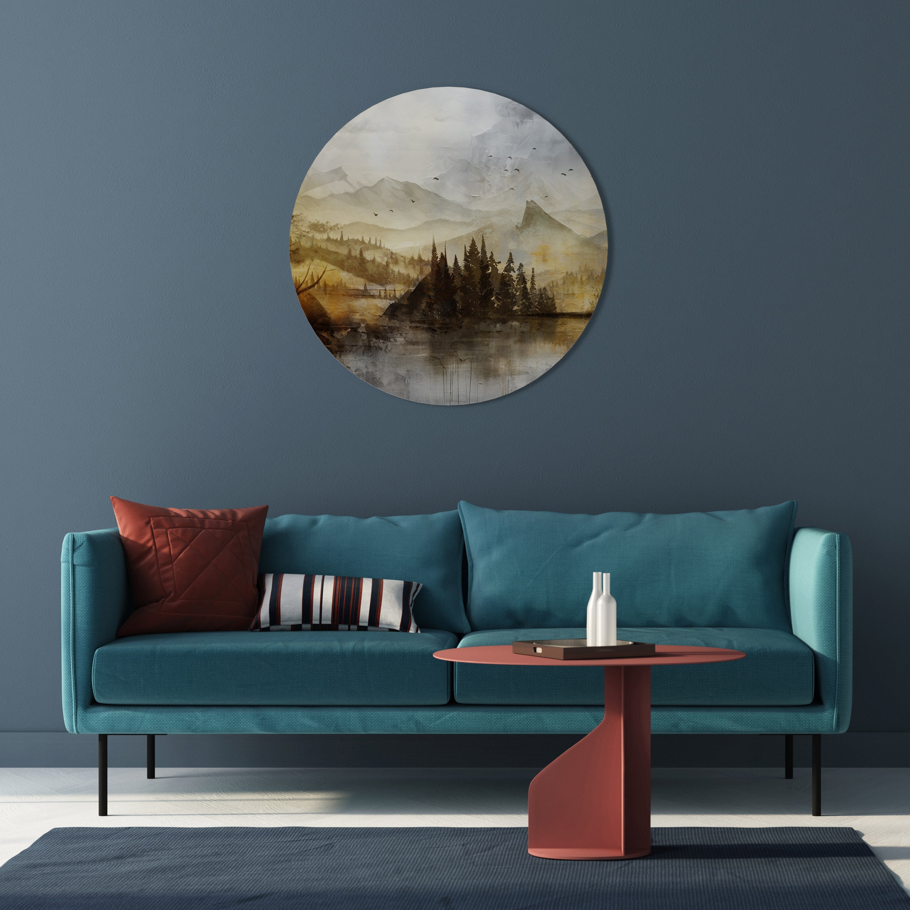 AUTUMN AURA Runde Wandkunst